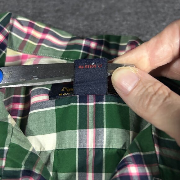 DANIEL CREMIEUX SHIRT PLAID GREEN PINK COLORFUL Y2k Vintage Large - Picture 3 of 13